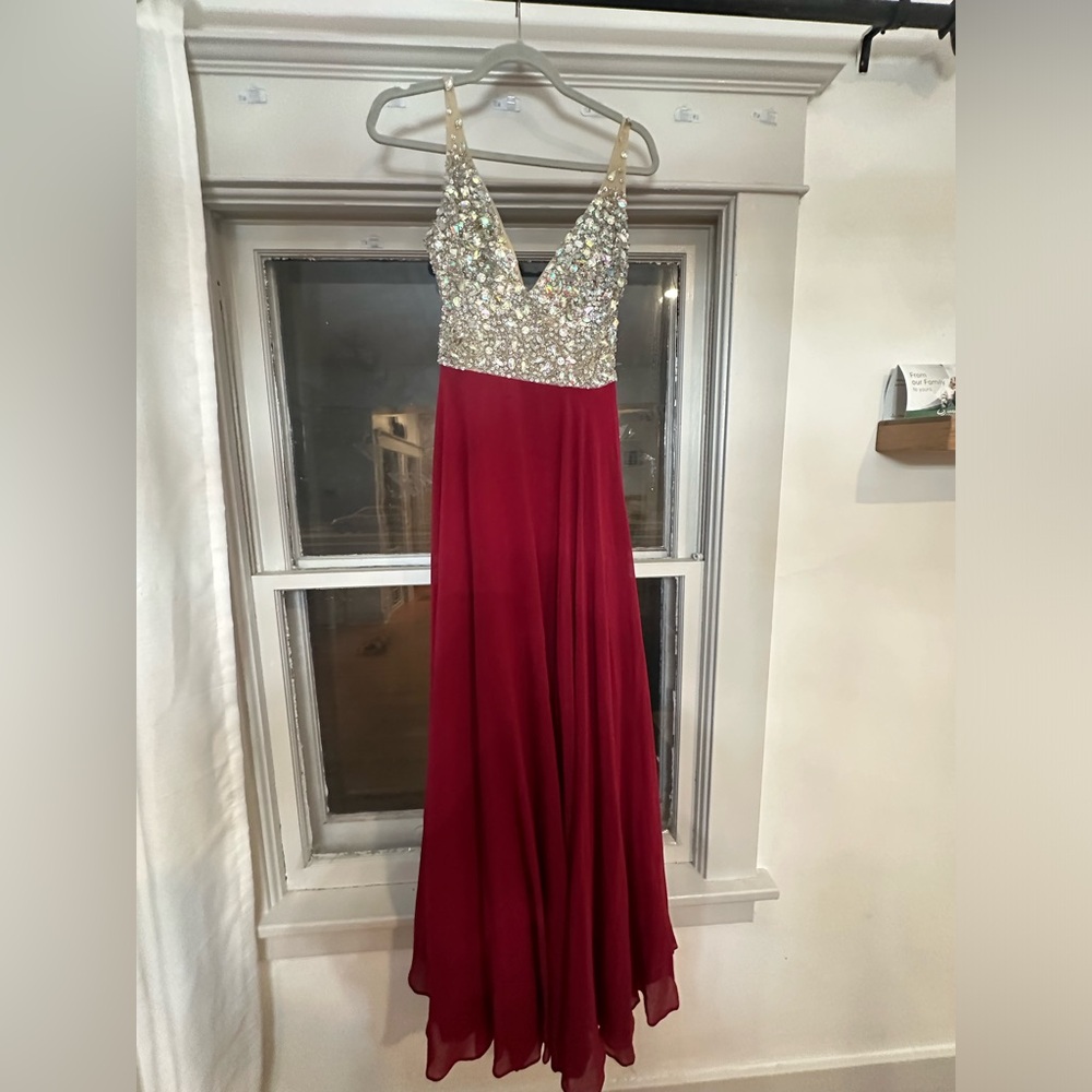 Red Sequin Gown